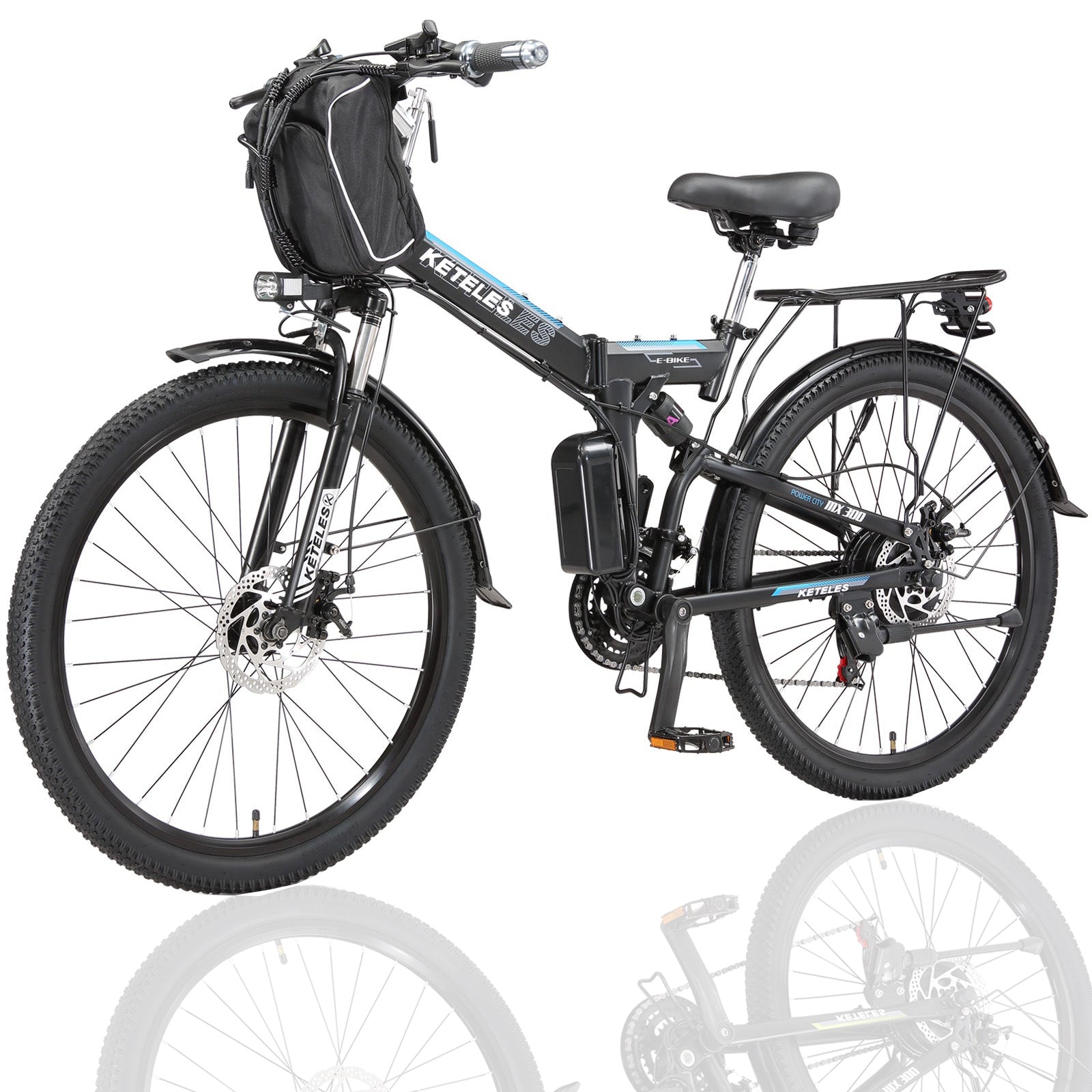 KETELES MX300 1000W folding electric bike, 20Ah, 43km/h, 26in, 50-60km – KETELES Australia Store