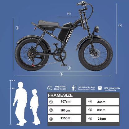 KETELES K880 1000W | E-bike size